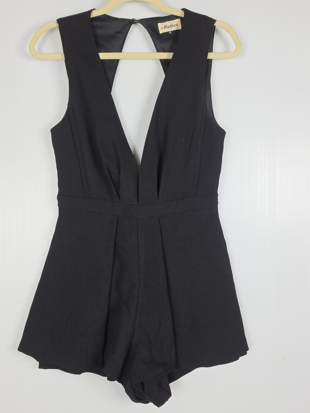 Alythea Black V-Neck Sleeveless One-Piece Romper